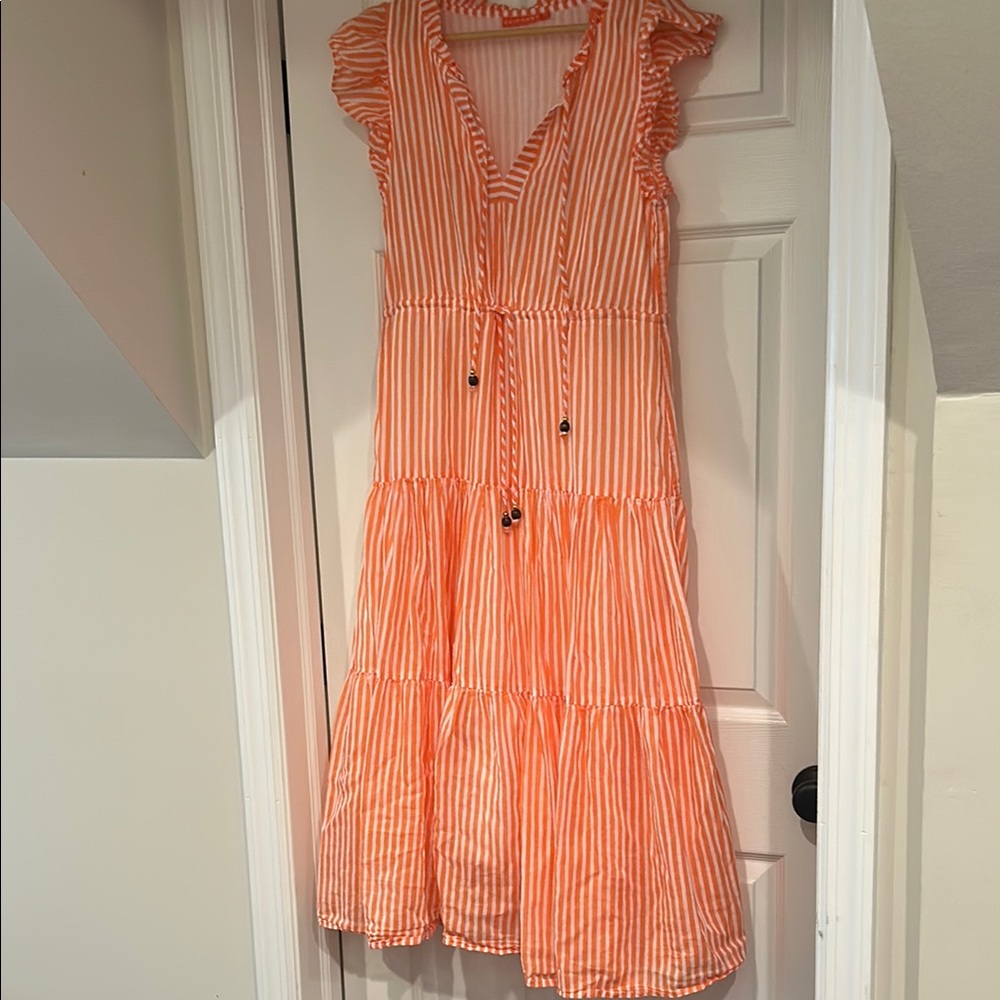 Striped Orange Summer Dress
